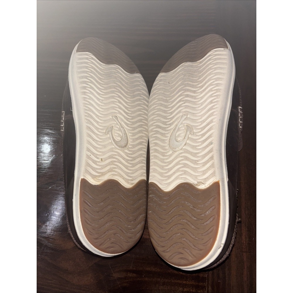 OluKai Kakahu Slip On Shoes Mens 11 Leather Brown Loafers Boat - Picture 8 of 12